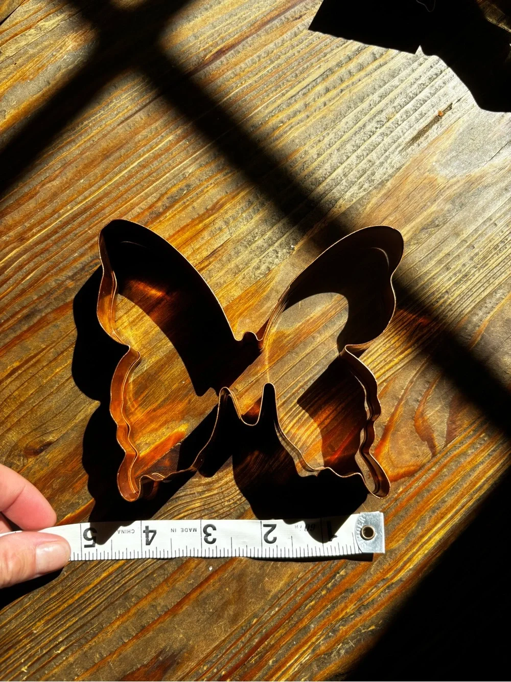 Handcrafted Copper Butterfly cookie cutter / Wall Art - Copper Finish